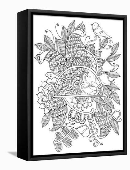 Shape Pattern 11-Neeti Goswami-Framed Stretched Canvas