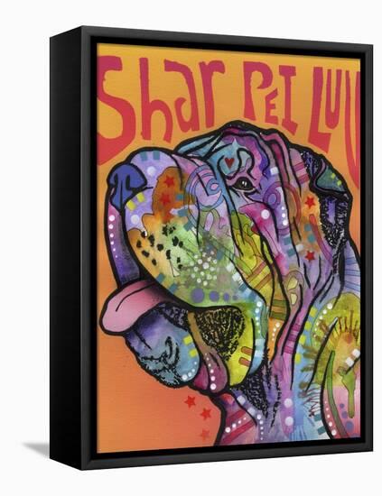 Shar Pei Love-Dean Russo-Framed Stretched Canvas