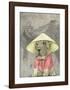 Shar Pei with the Great Wall-Barruf-Framed Art Print