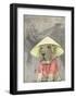Shar Pei with the Great Wall-Barruf-Framed Art Print