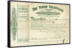 Share Certificate for the Yukon Goldfields-null-Framed Stretched Canvas