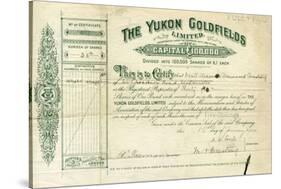 Share Certificate for the Yukon Goldfields-null-Stretched Canvas