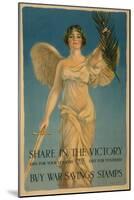 Share in the Victory, Buy War Savings Stamps', 1st World War poster, 1918-William Haskell Coffin-Mounted Giclee Print