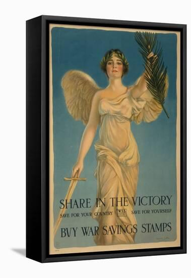 Share in the Victory, Buy War Savings Stamps', 1st World War poster, 1918-William Haskell Coffin-Framed Stretched Canvas