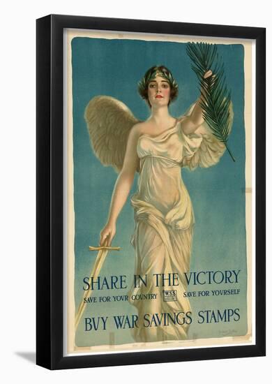 Share in the Victory Buy War Savings Stamps WWI War Propaganda Art Print Poster-null-Framed Poster