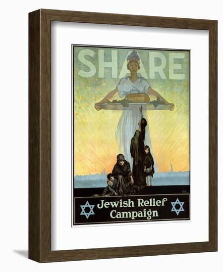 Share - Jewish Relief Campaign, 1917-null-Framed Giclee Print