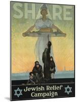 Share: Jewish Relief Campaign, c. 1917-null-Mounted Art Print