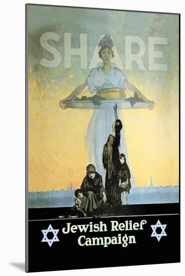 Share: Jewish Relief Campaign-null-Mounted Art Print