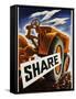 Share Poster-null-Framed Stretched Canvas