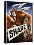 Share Poster-null-Framed Stretched Canvas