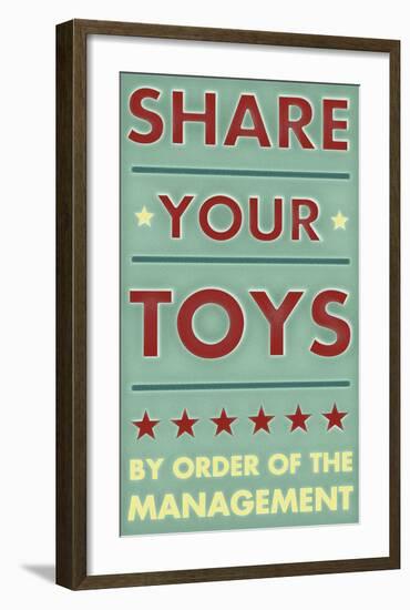 Share Your Toys-John W Golden-Framed Art Print