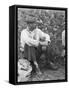 Sharecropper Bud Fields in his cotton patch in Hale County, Alabama, c.1936-Walker Evans-Framed Stretched Canvas