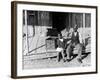 Sharecropper, Lonnie Fair and Daughter Listen to Victrola on Farm in Mississippi-Alfred Eisenstaedt-Framed Photographic Print