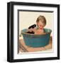 Sharing a Bath-Jessie Willcox Smith-Framed Art Print