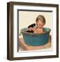 Sharing a Bath-Jessie Willcox Smith-Framed Art Print