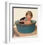 Sharing a Bath-Jessie Willcox Smith-Framed Art Print