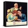 Sharing A Soda-Norman Rockwell-Framed Stretched Canvas