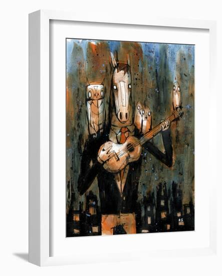 Sharing His Songs-Ric Stultz-Framed Giclee Print