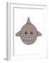 Shark - Animaru Cartoon Animal Print-Animaru-Framed Giclee Print