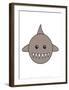 Shark - Animaru Cartoon Animal Print-Animaru-Framed Giclee Print