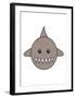 Shark - Animaru Cartoon Animal Print-Animaru-Framed Giclee Print