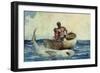 Shark Fishing, 1885-Winslow Homer-Framed Premium Giclee Print