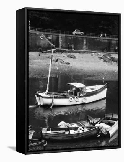 Shark Fishing Boat-null-Framed Stretched Canvas
