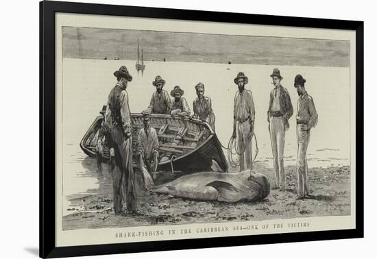 Shark-Fishing in the Caribbean Sea, One of the Victims-null-Framed Giclee Print