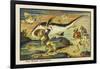 Shark-Hunt-Jean Marc Cote-Framed Art Print