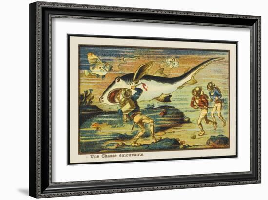 Shark-Hunt-Jean Marc Cote-Framed Art Print