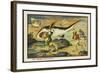 Shark-Hunt-Jean Marc Cote-Framed Art Print