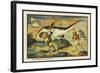 Shark-Hunt-Jean Marc Cote-Framed Art Print