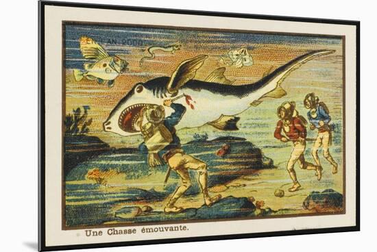 Shark-Hunt-Jean Marc Cote-Mounted Art Print