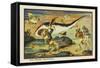 Shark-Hunt-Jean Marc Cote-Framed Stretched Canvas