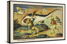 Shark-Hunt-Jean Marc Cote-Stretched Canvas