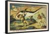 Shark-Hunt-Jean Marc Cote-Framed Stretched Canvas