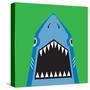 Shark Illustration, T-Shirt Graphics, Typography, Vectors-Syquallo-Stretched Canvas