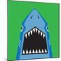 Shark Illustration, T-Shirt Graphics, Typography, Vectors-Syquallo-Mounted Art Print
