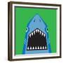 Shark Illustration, T-Shirt Graphics, Typography, Vectors-Syquallo-Framed Premium Giclee Print