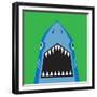 Shark Illustration, T-Shirt Graphics, Typography, Vectors-Syquallo-Framed Premium Giclee Print