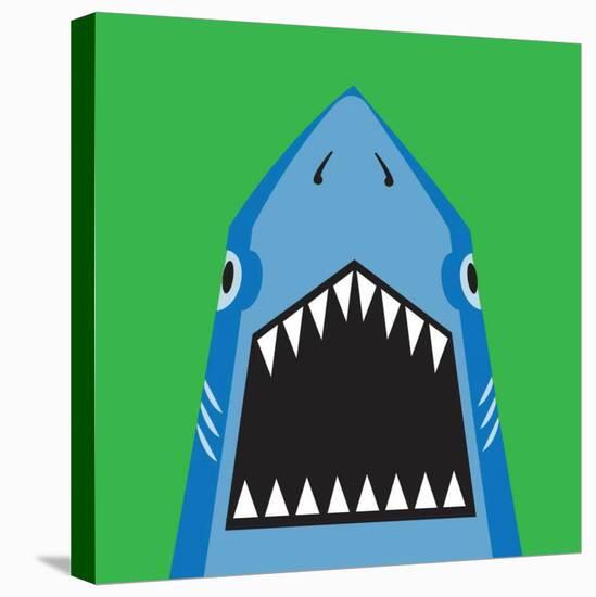 Shark Illustration, T-Shirt Graphics, Typography, Vectors-Syquallo-Stretched Canvas