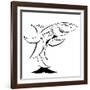 Shark in a suit - allegory-Neale Osborne-Framed Giclee Print