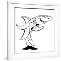 Shark in a suit - allegory-Neale Osborne-Framed Giclee Print