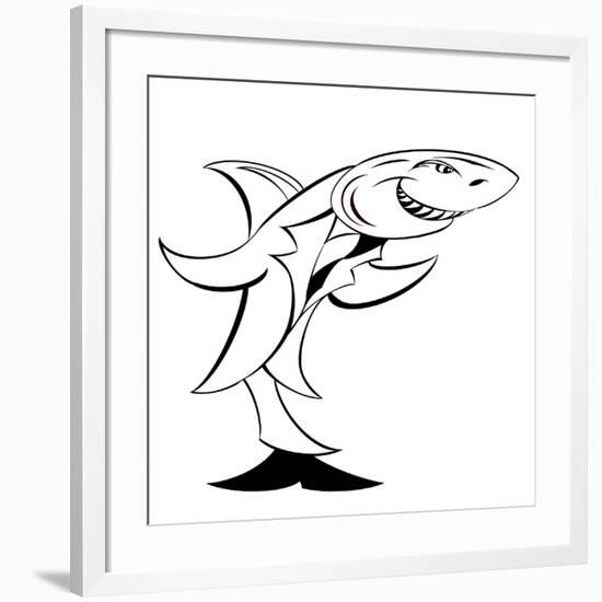 Shark in a suit - allegory-Neale Osborne-Framed Giclee Print