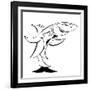 Shark in a suit - allegory-Neale Osborne-Framed Giclee Print
