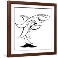 Shark in a suit - allegory-Neale Osborne-Framed Giclee Print