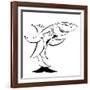 Shark in a suit - allegory-Neale Osborne-Framed Giclee Print