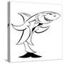Shark in a suit - allegory-Neale Osborne-Stretched Canvas