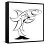 Shark in a suit - allegory-Neale Osborne-Framed Stretched Canvas