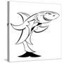 Shark in a suit - allegory-Neale Osborne-Stretched Canvas